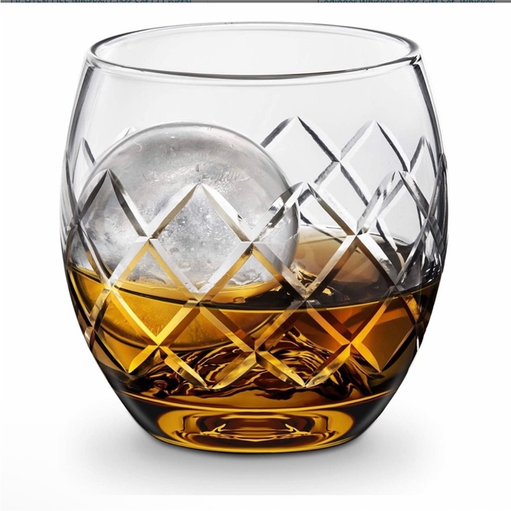 Four Round Silicone Ice Cube Molds Whiskey Whisky Bourbon Mixed Drinks Cocktail